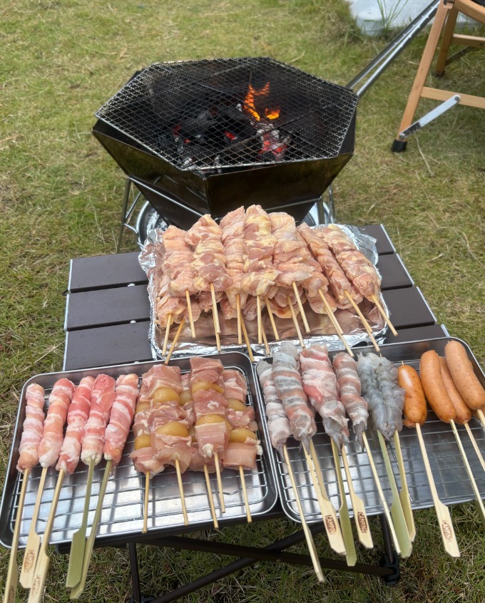 夏といえばBBQ！手作り串で楽しみました♪