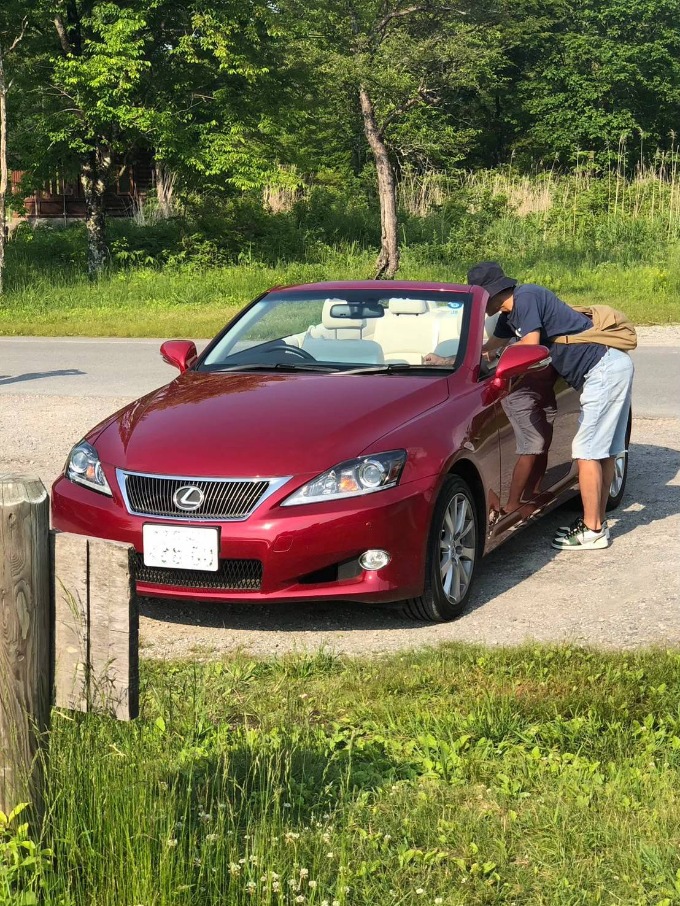 思い出の写真　レクサスIS オープンカー　榛名湖にて☆