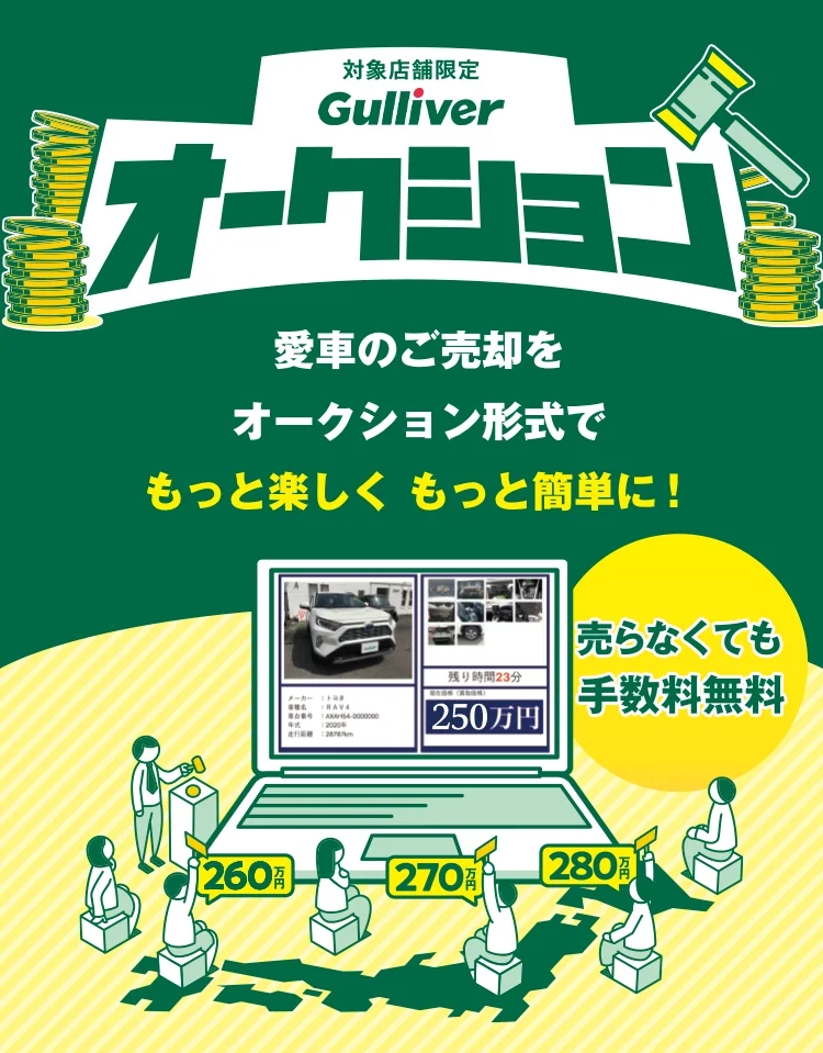 ガリバーオークション！車を出品して高く売る