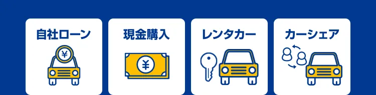 自社ローン 現金購入 レンタカー カーシェア
