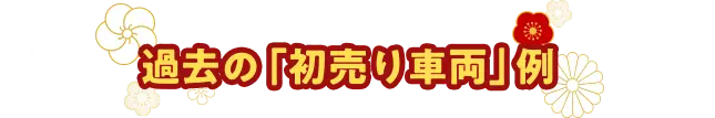 過去の初売り車両一例