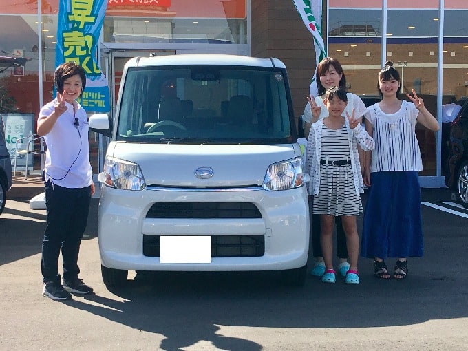 秋田県 秋田市 軽自動車 新車 リース H29 タント 4wd ご納車です 車買取販売ならガリバーミニクル秋田茨島店のお知らせ Mc 中古車のガリバー