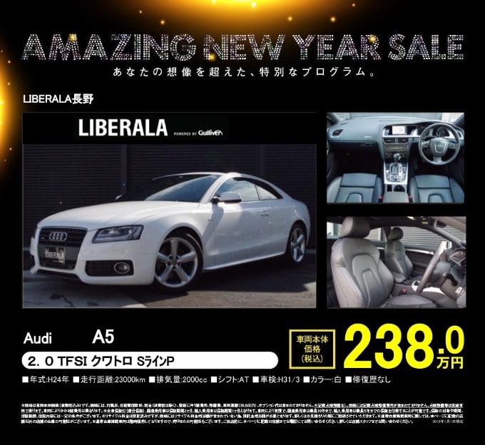 特別セール開催中！ルノーメガーヌ・アウディA5・RSＱ302