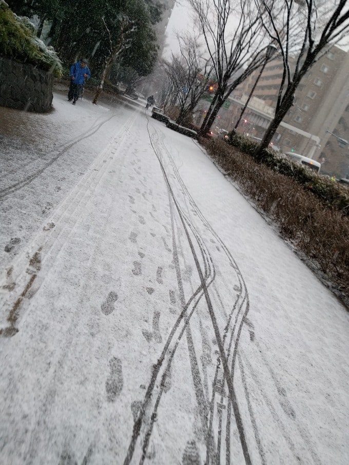 東京で久しぶりの積雪！02