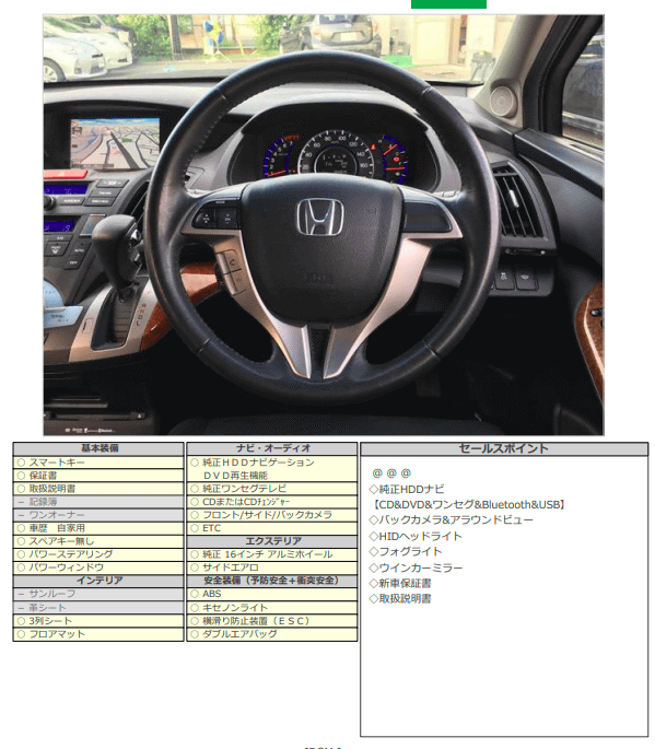 H22 ホンダ オデッセイ Ｍ エアロパッケージ02