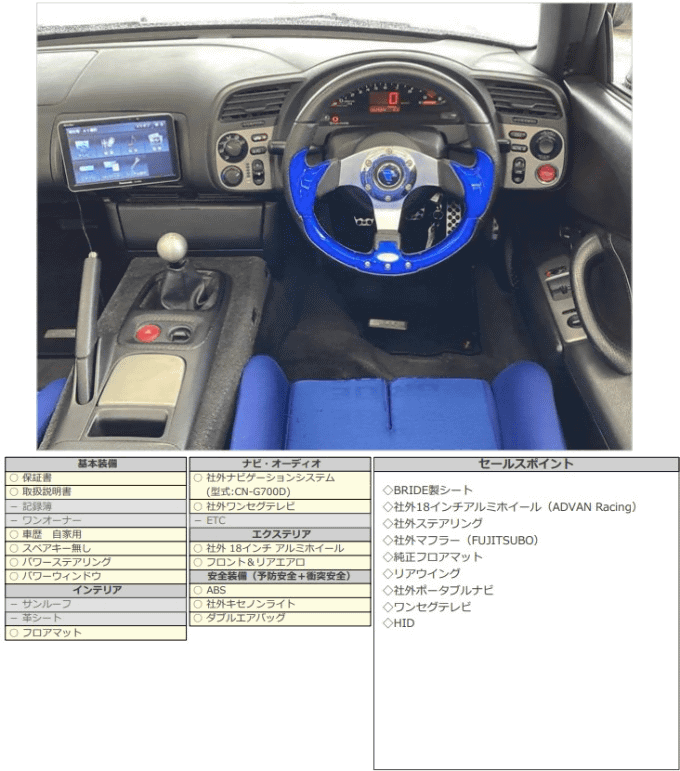 H13 ホンダ Ｓ２０００ タイプＶ03