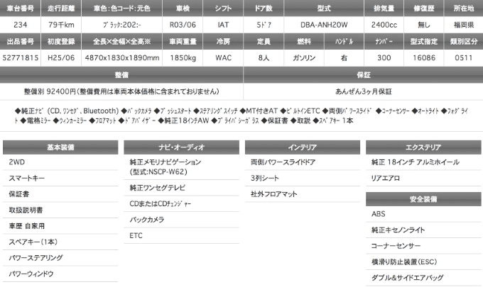 H25 ヴェルファイア入荷しました！06