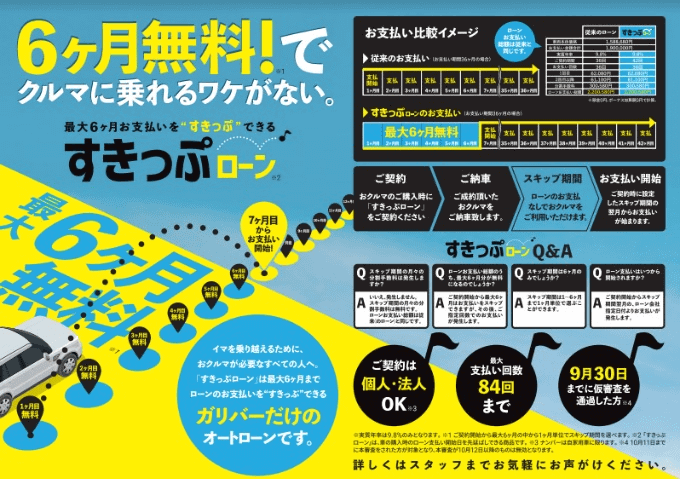 6ヶ月無料で車に乗れる？！02