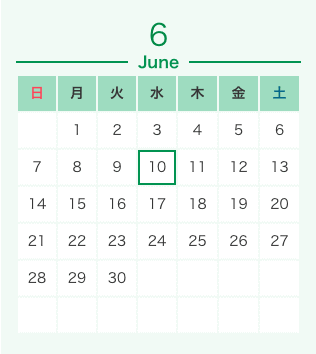 6月の営業日☆01