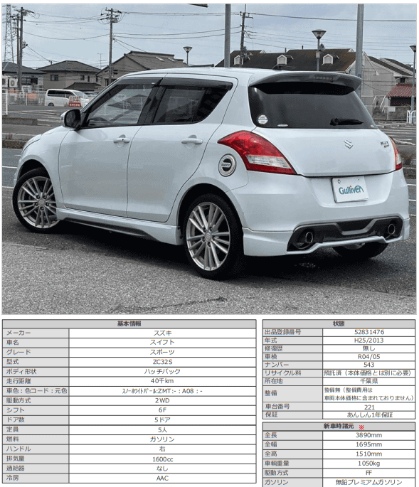 H25　スズキ　スイフト　スポーツ02