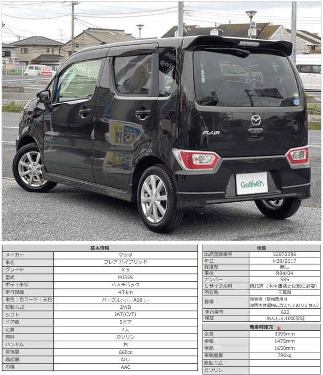 H29 マツダ フレア ハイブリッド ＸＳ02