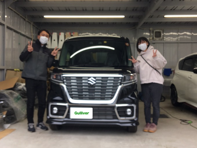 H様　新車スペーシアカスタムをご納車させて頂きました☆01