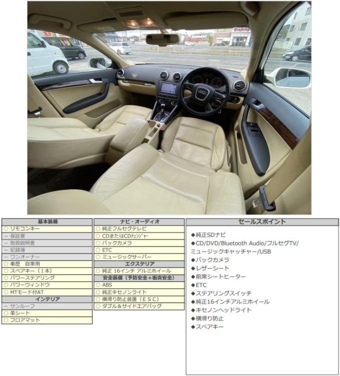 '11 アウディ Ａ３ スポーツバック １．４ ＴＦＳＩ03