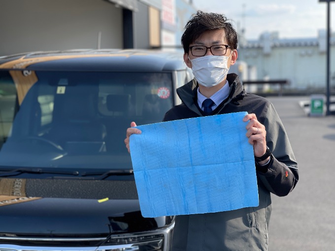 ラジオで紹介!!こびりつく花粉には温水洗車!!01