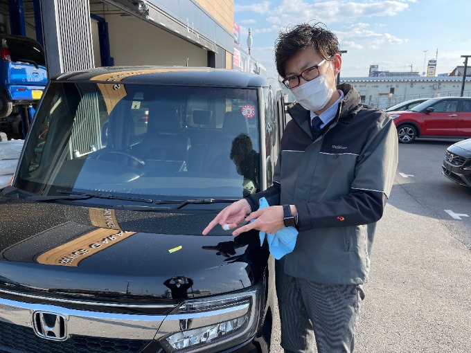 ラジオで紹介!!こびりつく花粉には温水洗車!!02