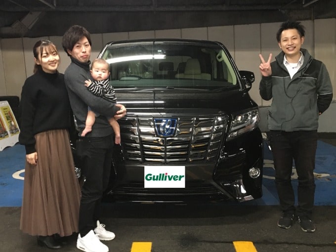 【祝・ご納車】29年式アルファードハイブリッド G Fパッケージ【中古車・登録済み未使用車】SUV・ミニバン01