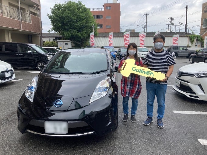 ご納車のお知らせ 日産 リーフ G ガリバー長居公園通り店 お客様事例 購入 納車