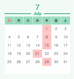 【重要】7月の店休日のお知らせ01