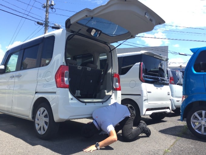 洗車日和！自転車も積み込めるスペーシアギア！03