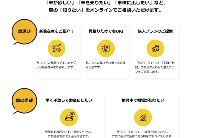 オンライン相談予約受付中。車買取販売ならガリバー16号横須賀中央店のお知らせ G009961649385342132 | 中古車のガリバー