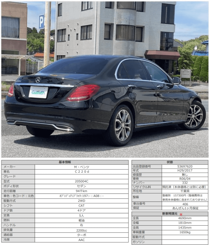  '17 Ｍ・ベンツ Ｃ２２０ｄ02