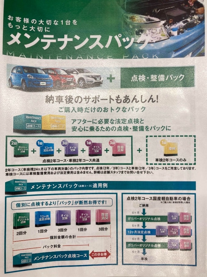 ☆納車後のサポートも安心！「メンテナンスパック」のご案内☆01