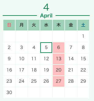 4月13日（木）は店舗休業日です☆彡02