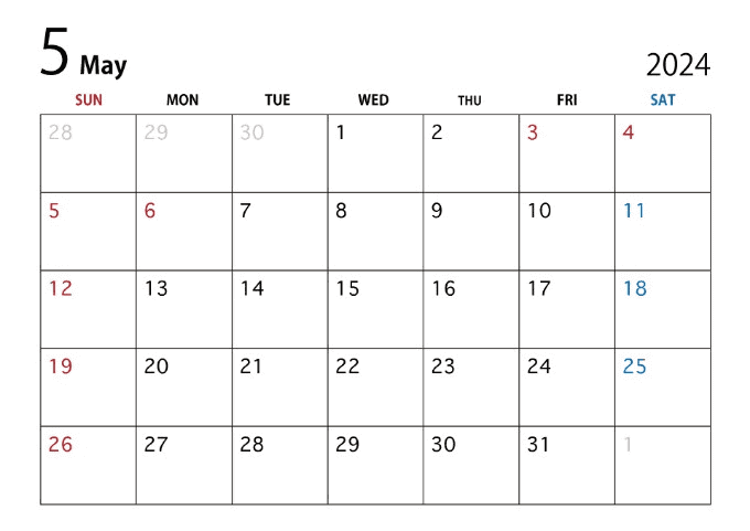 5月の営業日のご案内01