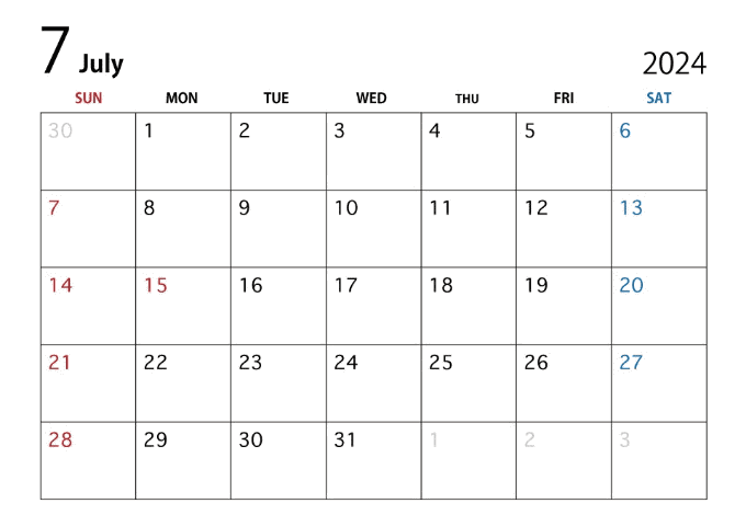 7月の営業日のご案内01