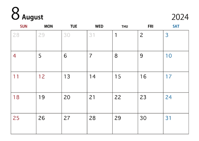 8月の営業日のご案内01