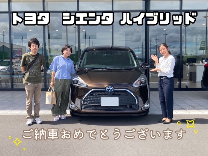 【祝・ご納車】トヨタ シエンタハイブリッド ファンベース01