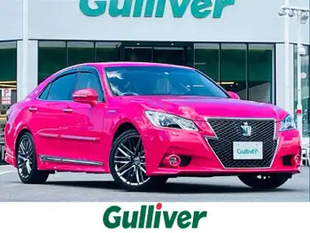 トヨタ クラウン ハイブリッド アスリートG リボーンピンク サンルーフ 純正MOP 白革シート Bカメラ