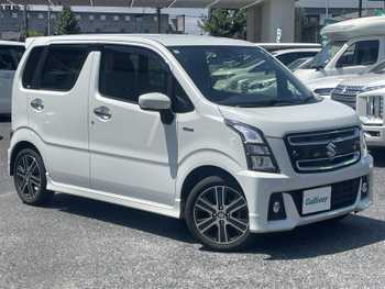スズキ ワゴンＲ スティングレー HYBRID T 衝突被害軽減ブレーキ ETC 純正ナビ