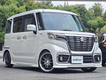 スズキ スペーシア カスタム HYBRID XS ターボ /禁煙車 /純正8インチSDナビ/CN-RZ846 /