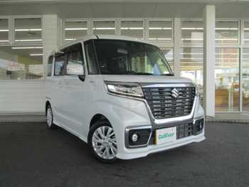 スズキ スペーシア カスタム HYBRID GS 1オナ 社外ナビ 片側Pスラ 取説保証書