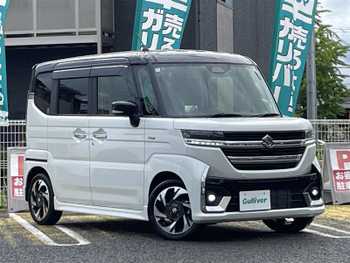 スズキ スペーシア カスタム HYBRID XS ターボ 社外9インチナビ デジタルミラー 白黒2トン