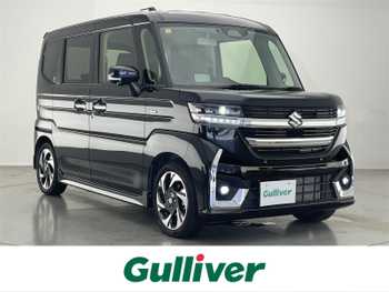 スズキ スペーシア カスタム HYBRID XS ターボ 純9型ナビ 全方位 HUD 両側電動 LED 禁煙車