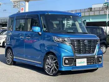 スズキ スペーシア カスタム HYBRID XS ターボ 4WD 1オーナー 純正8型ナビ DTV 全方位 LED