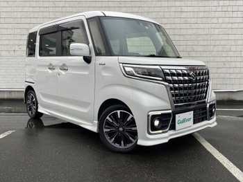 スズキ スペーシア カスタム HYBRID XS ターボ ワンオーナー 4WD 社外ナビTV 両側パワスラ