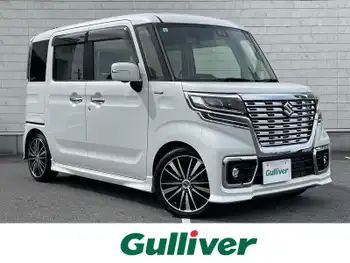 スズキ スペーシア カスタム HYBRID XS ターボ 純ナビ　360°カメラ　クルコン　パワスラ