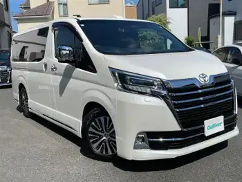 トヨタ グランエース プレミアム 黒革 純正ナビ 12.1型後席モニター Dミラー