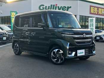 スズキ スペーシア カスタム HYBRID XS 禁煙車/社外8インチ/両側パワスラ/ETC