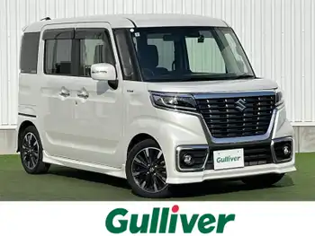 スズキ スペーシア カスタム HYBRID XS ターボ 禁煙 ナビ Bカメラ 両側パワスラ 半革暖席