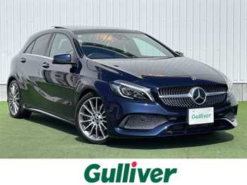 メルセデス・ベンツ Ａ１８０ AMG スタイル 禁煙車 ガラスルーフ 純ナビ 半革暖席 LED