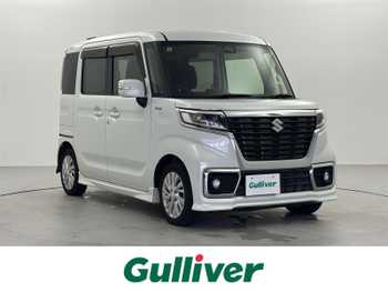 スズキ スペーシア カスタム HYBRID GS 4WD 社外7型ナビ スペアキー 片側電動ドア