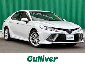 トヨタ カムリ G レザーパッケージ 純正8型ナビ バックカメラ BSM ETC HUD LED