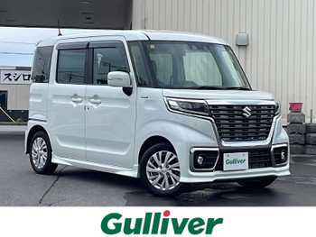スズキ スペーシア カスタム HYBRID GS 禁煙車・4WD・社外ナビ・片側電動ドア・LED