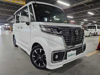 スズキ スペーシア カスタム HYBRID XS ターボ 純正8型ナビ 360度カメラ DSBS 両側Pスラ
