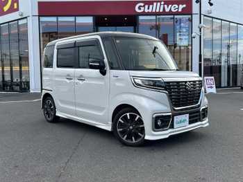 スズキ スペーシア カスタム HYBRID XS ターボ 純正SDナビBカメ両側Pスラ衝突軽減クルコン
