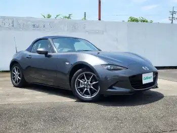 マツダ ロードスター ネイビー トップ 6MT禁煙車 純正ナビ i-ACTIVSENSE 革シート